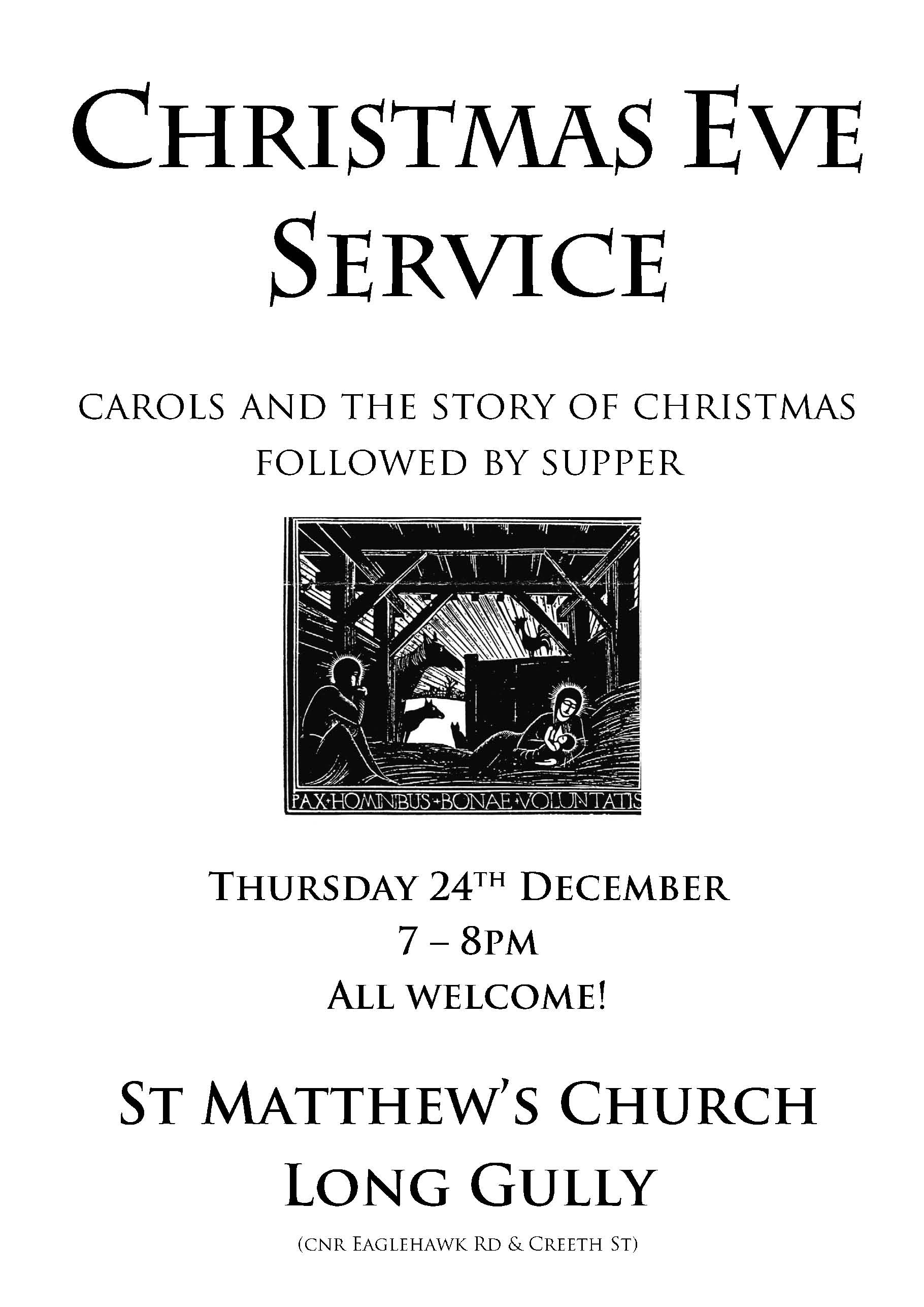 Christmas Eve Service poster 2015